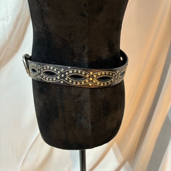 Fossil Leather Belt with Details Size M - Picture 4 of 16